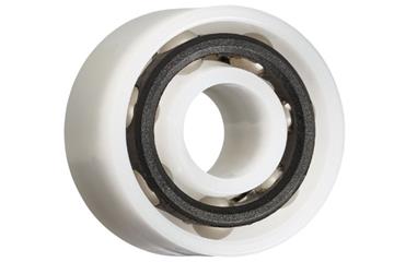 Rodamiento radial de bolas xiros®, de doble hilera, xirodur B180, bolas de acero inoxidable, jaula de poliamida (PA), mm
