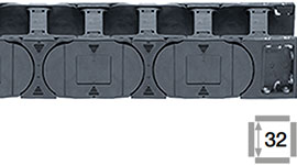 Cadena Portacable con barras transversales en cada eslabón