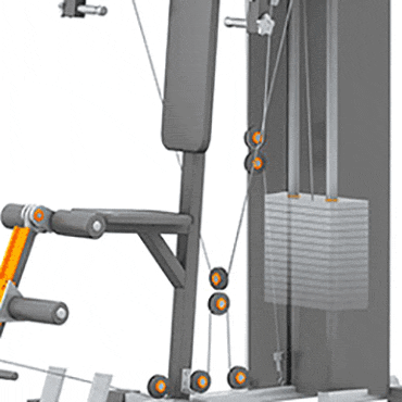 Máquina para hacer ejercicios de aperturas y tracción de espalda