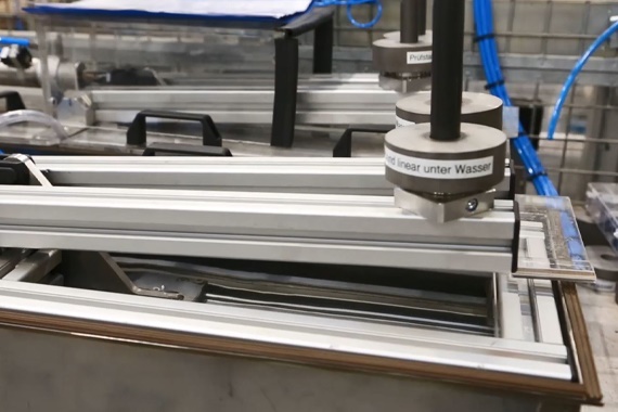 Pruebas bajo el agua con la tecnología lineal