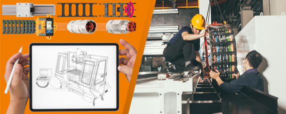 Instalación de una cadena portacables