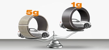 Peso reducido de los cojinetes de fricción iglidur