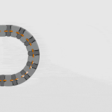 Radio de curvatura para cables en la cadena portacables