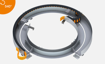 Suministro de energía RBR para movimientos giratorios