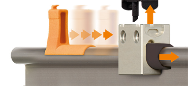 Carcasa lineal para una sustitución fácil del cojinete