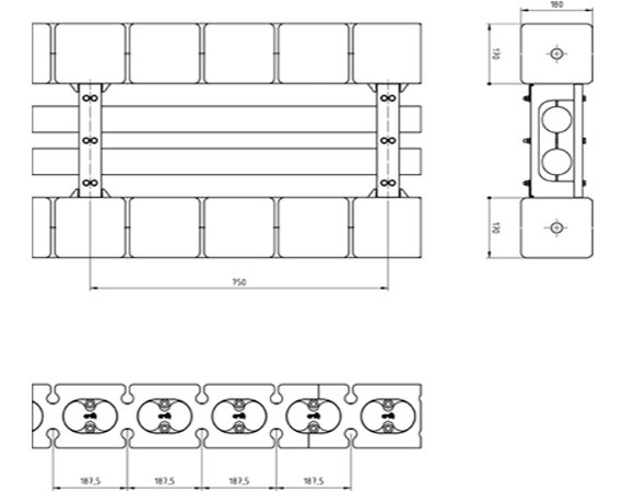 Cadena portacables offshore OCS