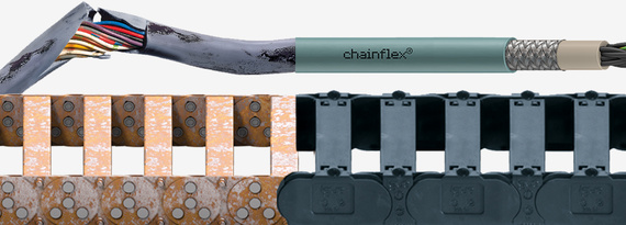 Cadena portacables y cables chainflex en comparación con productos de la competencia