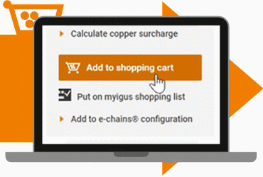 Carrito de compra de HARTING e igus