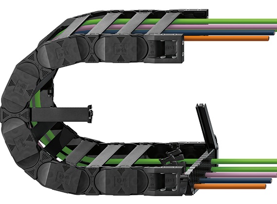 Cadenas portacables ligeras y extremadamente estables con una larga vida útil