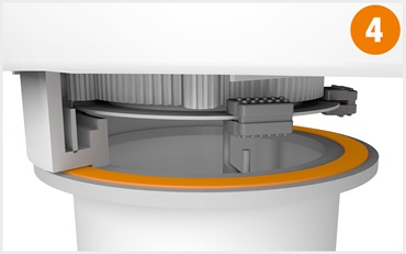 Planchas plásticas de iglidur en el sistema de orientación (acimut)