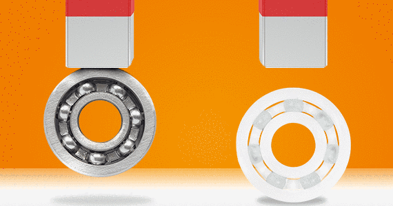 Los rodamientos plásticos de bolas no tienen propiedades magnéticas y son aislantes eléctricos