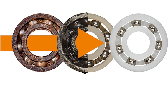 Mejore su tecnología y reduzca los costes con los rodamientos plásticos de bolas xiros®