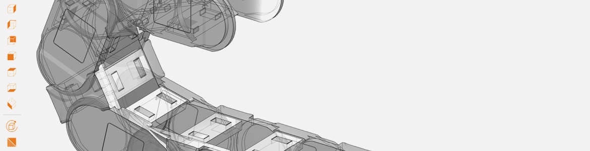 Diseñe cadenas portacables en el portal CAD en 3D